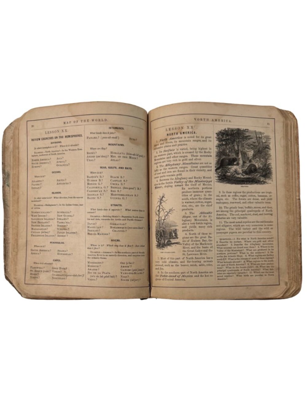 Colton's New Introductory Geography 1875 Hardback Book Read D. D. Merrill Damage - Picture 14 of 16